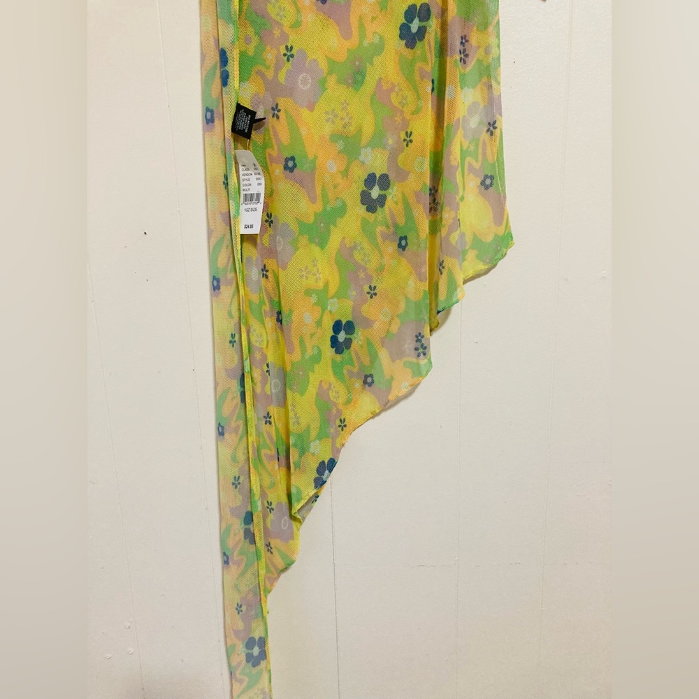 LA Hearts By Pacsun Multi Color Floral Swim Cover Up Sarong Medium - Picture 3 of 7
